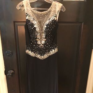 Panoply Black Beaded Prom Dress!!
